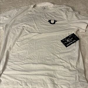 True Religion White Short Sleeve Tee
